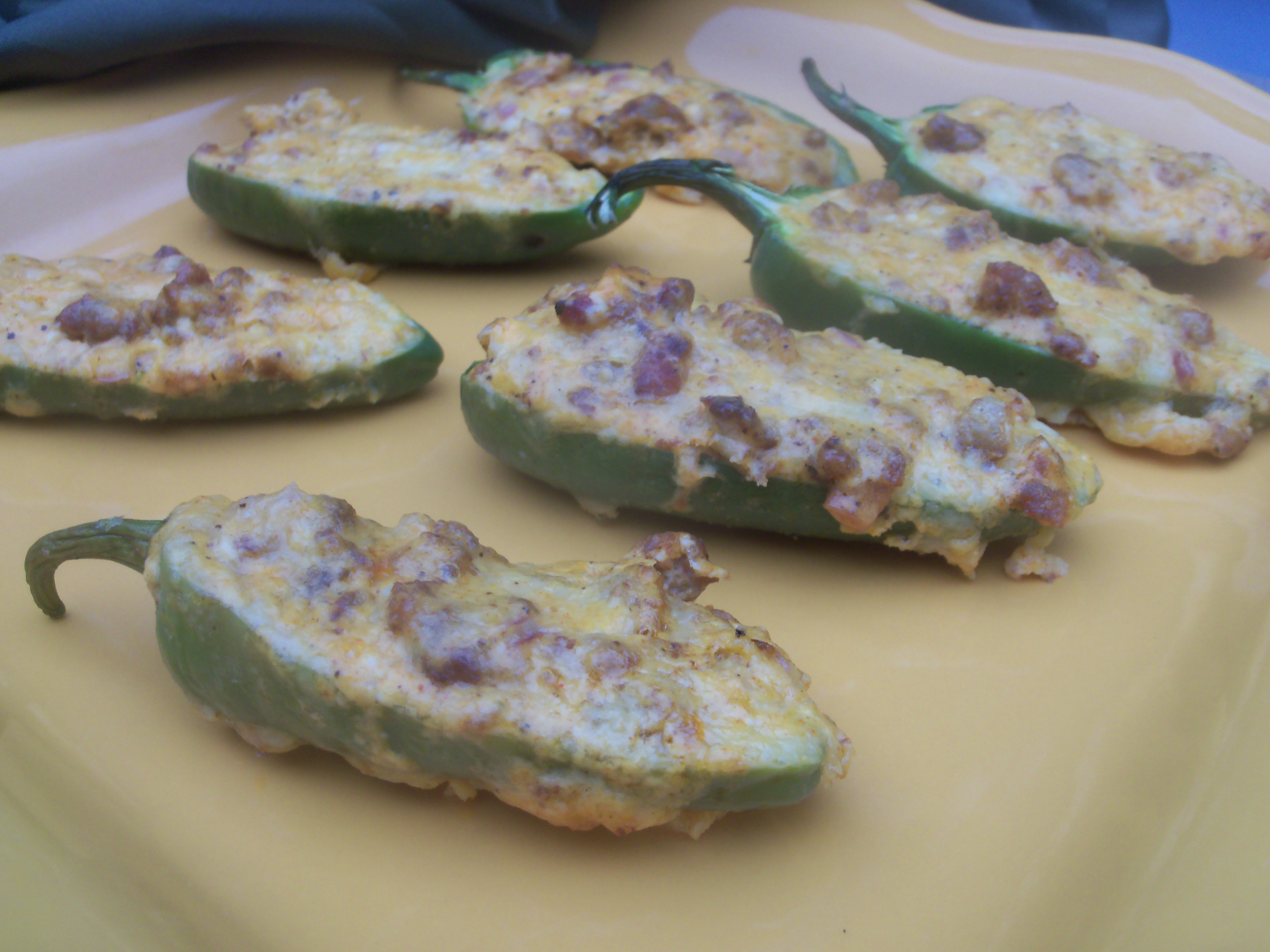 Smoked GoudaChorizo Jalapeno Poppers
