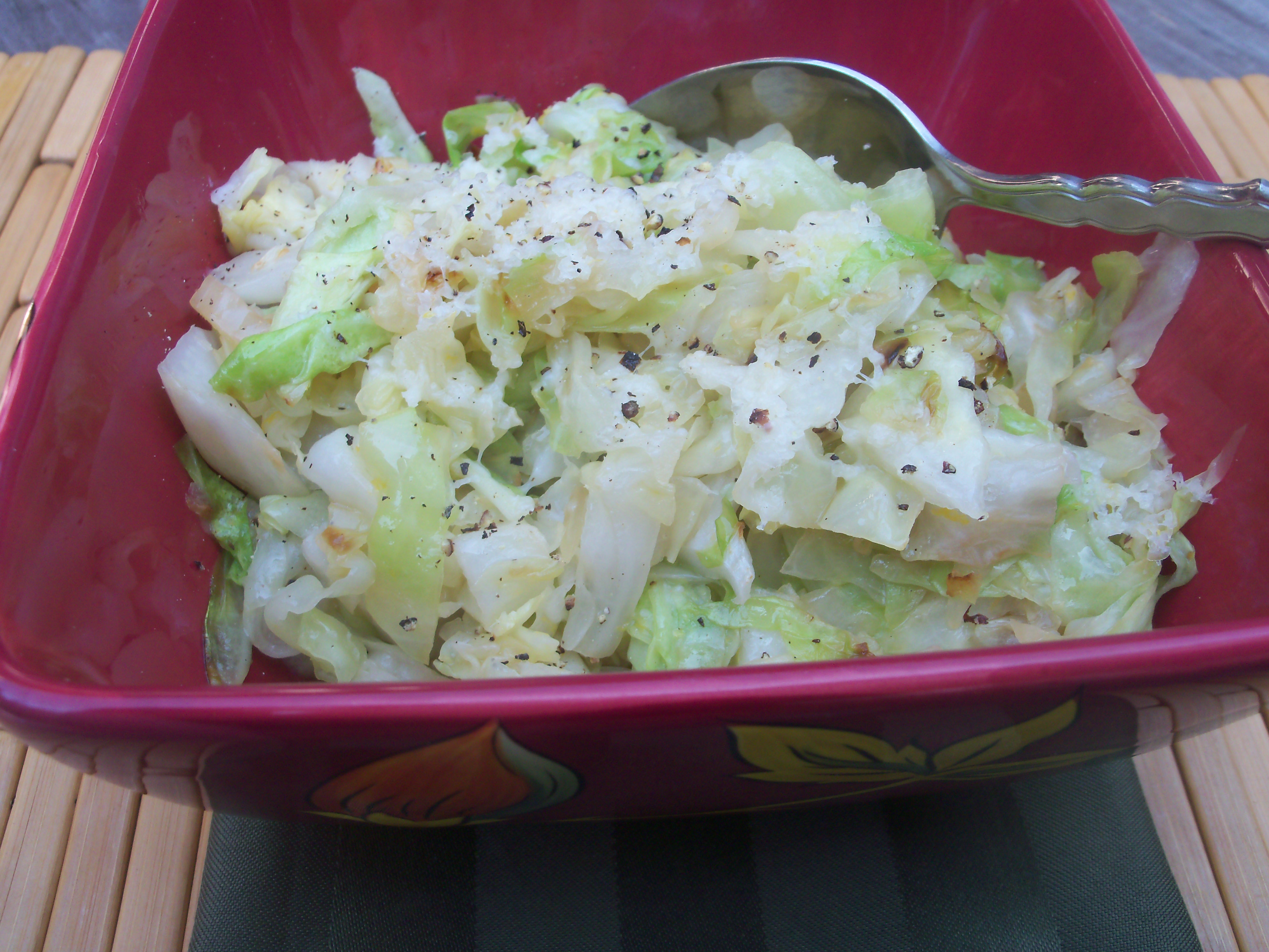 Seared Cabbage with Lemon and Parmesan